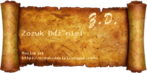 Zozuk Dániel névjegykártya
